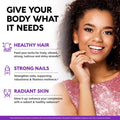 Biotin Gummies with Collagen - Hair Growth Support, Skin, & Nail Strength - for Women & Men - Biotin 10000mcg | Keratin | Hyaluronic Acid | B-Complex | Nettle - Sugar-Free, Mixed Berry, 60 Gummies
