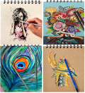 Prina 76 Pack Drawing Set Sketching Kit, Pro Art Supplies with 3-Color Sketchbook, Include Tutorial, Colored, Graphite, Charcoal, Watercolor & Metallic Pencil, for Artists Adults Teens Beginner