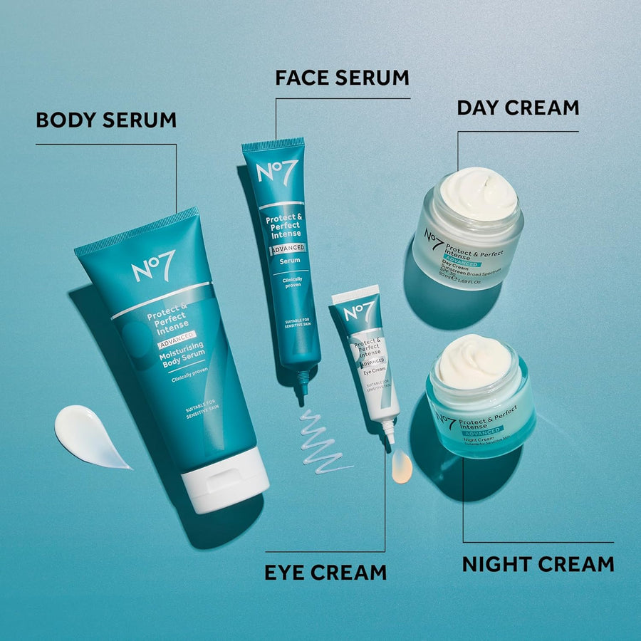 No7 Protect & Perfect Intense Advanced Face Cream - Hydrating Face Moisturizer with SPF - Formulated with Hyaluronic Acid & Collagen Peptide Technology to Help Reduce Fine Lines & Wrinkles (1.69 Oz)