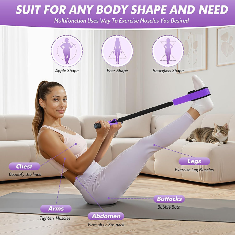 55LBS Pedal Resistance Band with Handle: Upgrade Your Home Gym Workout