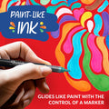 Sharpie Creative Markers, Water-Based Acrylic, Brush Tip, Assorted Colors, 12 Count – Arts & Crafts, Kids Activity, School Classroom; Works on Paper, Metal, Wood, Ceramic, Glass, Rock, Canvas