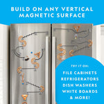 National Geographic Magnetic Marble Run - 75-Piece STEM Building Set for Kids & Adults with Magnetic Track & Trick Pieces & Marbles for Building A Marble Maze, STEM Project