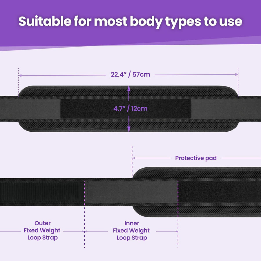 Balency Hip Thrust Belt for Gym Workouts - Non-Slip Padding, Foldable Design