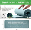 Gaiam 10mm Yoga Mat with Carrying Strap for Home & Gym Workouts