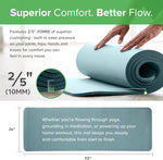 Gaiam 10mm Yoga Mat with Carrying Strap for Home & Gym Workouts