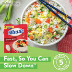 Minute White Rice, Instant White Rice for Quick Dinner Meals, 72-Ounce Box