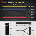VEICK Resistance Bands - 5 Workout Bands with Handles for Home Fitness