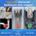 Sink Stopper Hair Catcher,(2PCS) Pop-up Sink Drain Strainer with Removable Stainless Steel Strainer Basket Hair Catcher, Bathroom Sink Strainer for Bathroom Sink Stopper Replacement