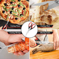 iBayam 3-Pack 8.5"Kitchen Scissors All Purpose Heavy Duty with Protective Sheath, Soft Grip Comfort Handle, Dishwasher Safe Kitchen Utensils Gadgets Set, Stainless Cooking Meat Poultry Food Shears