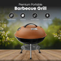 GasOne CG-14T – 14-inch Portable Barbecue Grill with 3-Point Locking Lid for Heat Preservation – Dual Venting System – Small Charcoal Grill for Backyard, Camping, Boat