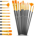 Caliart 24 Colors Acrylic Paint Set with 12 Brushes, Art Craft Paints Gifts Trendy Stuff for Adults Artists, Halloween Pumpkin Canvas Ceramic Rock Eggs Painting Kit Art Supplies