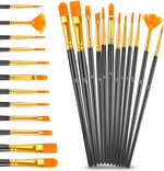 Caliart 24 Colors Acrylic Paint Set with 12 Brushes, Art Craft Paints Gifts Trendy Stuff for Adults Artists, Halloween Pumpkin Canvas Ceramic Rock Eggs Painting Kit Art Supplies