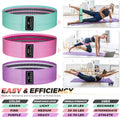 Renoj Resistance Bands Set: 3 Fabric Loops for Pilates, Yoga, Home Gym, Booty, Leg Training
