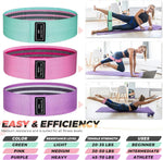 Renoj Resistance Bands Set: 3 Fabric Loops for Pilates, Yoga, Home Gym, Booty, Leg Training
