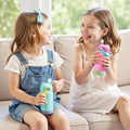 Kerilyn 12oz Kids Water Bottle, Stainless Steel Insulated Water Bottle, Toddler Cup with Straws Leak-Proof, Kids Water Bottles for School Boys Girls, BPA Free, Blue