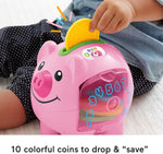 Fisher-Price Baby & Toddler Toy Laugh & Learn Smart Stages Piggy Bank with Educational Songs & Phrases for Infants Ages 6+ Months (Amazon Exclusive)
