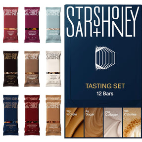 Stars + Honey Protein Bars- Flavor Variety,15g Protein, 2g Sugar, w/ Collagen Keto Friendly Snack - Gluten, Dairy, & Soy Free - High-Protein Snacks for Energy & Recovery-12 pack