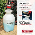 Chapin USA 20004 Pump Sprayer, 1 Gallon, Lawn and Garden, Hand Pressurized, Anti-Clog Filter, Adjustable Spray Nozzle, Spraying Plants, Watering, Weeds, Fertilizer and Pests, Translucent