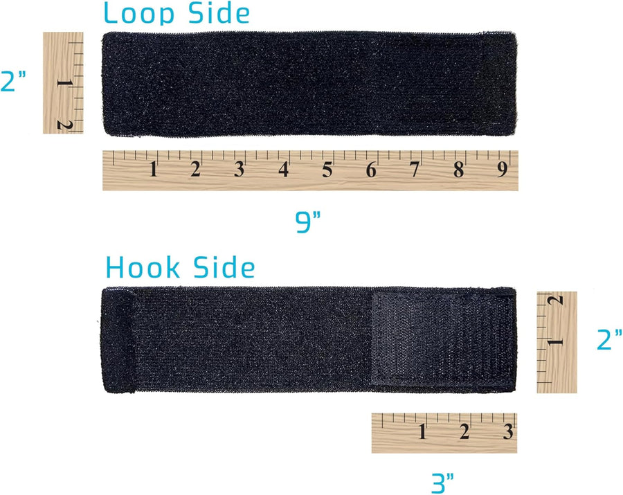 Multipurpose Elastic Hook and Loop Extender Strap 2 x 9 Inches Made in USA
