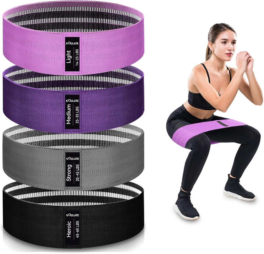 3-Level Fabric Resistance Bands for Strength Training, Rehab, Yoga