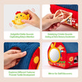 hahaland Baby Toys 6-12 Months - Surprise Barn Stuffed Farm Animals, Rattle, Crinkle, Mirror, Montessori Toys for 6 Month Old Babies Sensory Balls Toddlers 1-3 Gifts Baby Stocking Stuffers