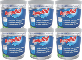 DampRid Refillable Moisture Absorber, 11 oz., 6-Pack – Fresh Scent Moisture Absorbers, 10% More Absorbing Power*, Eliminates Musty Odors for Fresher, Cleaner Air