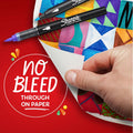 Sharpie Creative Markers, Water-Based Acrylic, Brush Tip, Assorted Colors, 12 Count – Arts & Crafts, Kids Activity, School Classroom; Works on Paper, Metal, Wood, Ceramic, Glass, Rock, Canvas