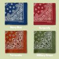 The Peacock Crew Premium Soft Cotton Bandanas Pack for Men and Women Paisley 22 x 22 inches