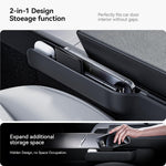 YONZEE 2-in-1 Car Steering Wheel Desk Tray & Car Seat Gap Filler Organizer – Foldable Carbon Fiber Look Table for Laptop, Eating Food, Writing – Multipurpose Travel Car Accessories