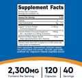 Nutricost Turmeric Curcumin with BioPerine, 2300mg, 120 Veggie Capsules, Gluten Free, Non-GMO