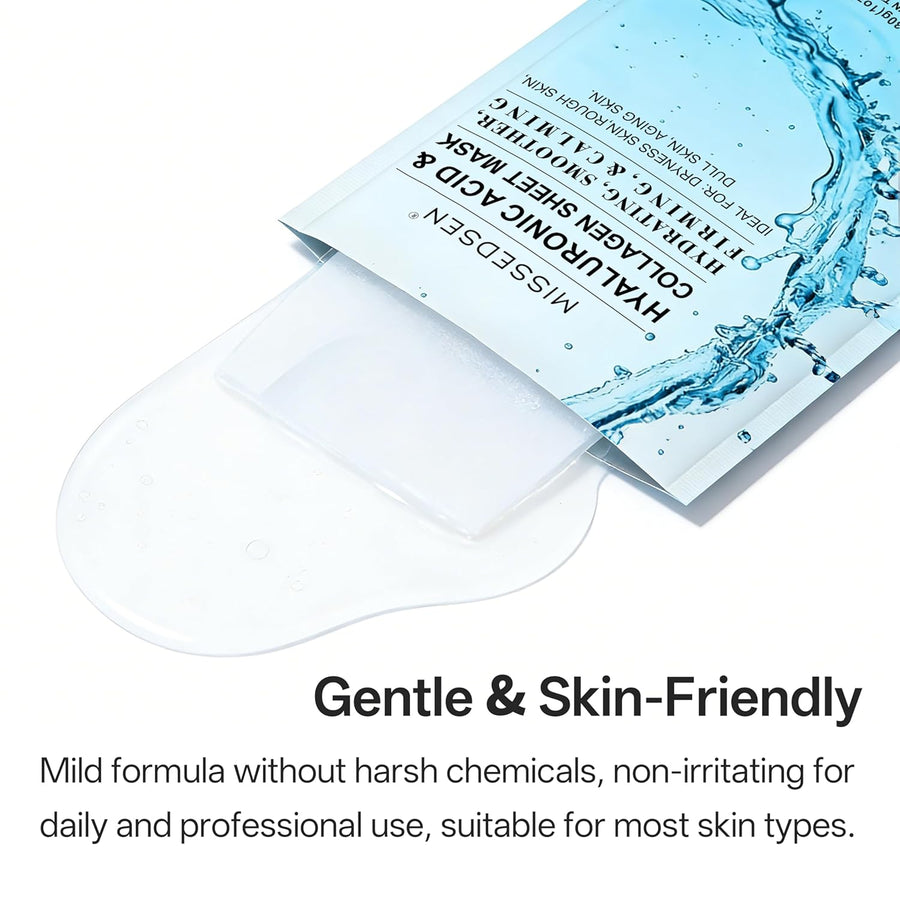 Collagen Face Mask with Hyaluronic Acid and Vitamin E Oil for Skin Care