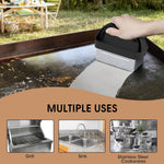 Heavy Duty Grill Cleaner, Grill Cleaning Bricks with Handle, Pumice Griddle Cleaning Stone Removing Stains for BBQ, Swimming Pool, Sink(4 Pack)