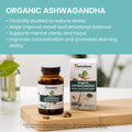 Himalaya Organic Ashwagandha Root, 2 Month Supply - Herbal Adrenal Support Supplements for Stress Relief and Energy Support - USDA Organic, Non-GMO, Vegan, Gluten Free, 670 mg, 60 Caplets
