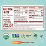 Nutiva Organic, Cold-Pressed, Unrefined, Virgin Coconut Oil from Fresh, non-GMO, Sustainably Farmed Coconuts, 15-ounce