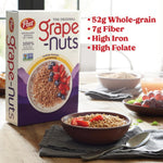 Grape-Nuts Original Cereal, Crunchy Whole Grain Wheat and Barley, Non-GMO, 20.5 oz Box