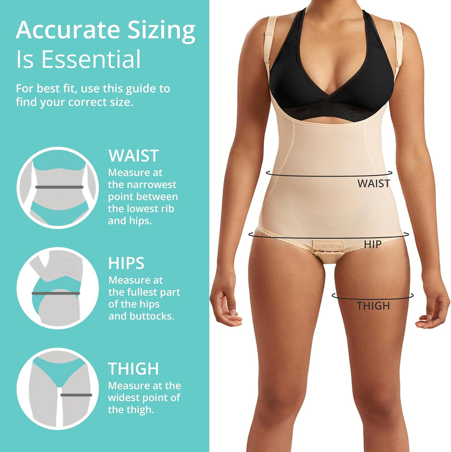 MARENA SFBHA Recovery Panty-Length Post-surgical Compression Girdle High-Back Adjustable