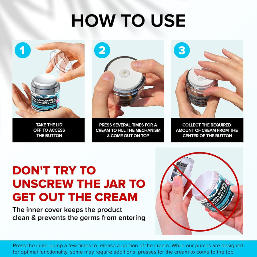 SimplyVital Anti-Aging Collagen, Retinol & Hyaluronic Face Cream – 1.7 fl.oz.