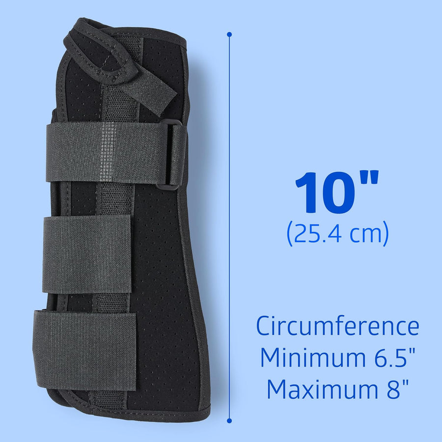 Medline Wrist and Forearm Splints, Medium, 10", Right Arm, for Immobilization and Support