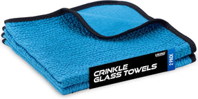 VIKING Glass Microfiber Cleaning Cloth for Car and Home 2 Pack, Glass Towels for Mirror, and Picture Frames, and Car Detailing Kit, 16 inch x 16 inch, Blue