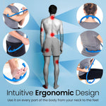 LiBa Blue Handheld Back Neck Shoulder Massager for Pain Relief