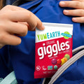 YumEarth Organic Giggles Chewy Candy - Allergy Friendly (Top 9 Free), No Artificial Dyes, Non GMO, Gluten Free, Vegan - Individually Wrapped Fruity Snack Packs - 0.5 Ounce (Pack of 10)