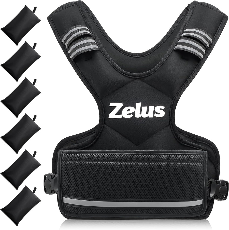 Zelus Adjustable Weighted Vest for Men & Women - 4-10lb/11-20lb/20-32lb Workout Vest