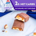 Atkins Endulge Caramel Nut Chew Bar, Low Sugar Snack, Dessert Bar, High Fiber Bar 1g Sugar, 10 Count