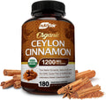 NutriFlair Organic Ceylon Cinnamon Supplement 1200mg, 120 Capsules - USDA Certified - Non-GMO, Gluten Free Powder, Antioxidant Pills