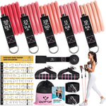 Resistance Bands with Handles for Women - 5 Levels, Yoga, Pilates, Therapy