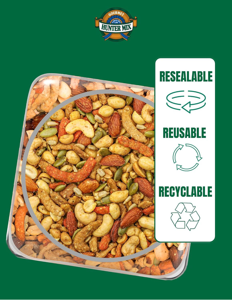 Southern Style Nuts Gourmet Hunter Bulk Trail Mix, 23 oz (Pack of 1), Sesame Sticks, Roasted Peanuts, Sunflower Kernels, Almonds, Cashews & Pepitas, Mixed Nuts, Snacks for Adults & Kids