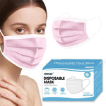 NNPCBT 100PCS 3 Ply Black Disposable Face Mask Filter Protection