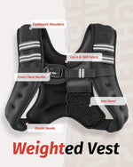 ZELUS Weighted Vest for Workout, Strength Training, Running - 6lb to 30lb