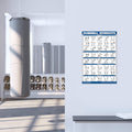 4-Pack Laminated Workout Posters: Dumbbell, Bodyweight, Stretching, Kettlebell Exercises