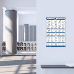 Palace Learning 4 Pack Workout Charts - Dumbbell, Bodyweight, Stretching, Kettlebell Exercises